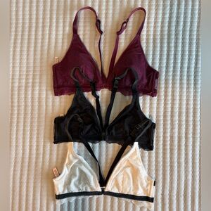 Victoria's Secret Bra Set - Burgundy, Black, White